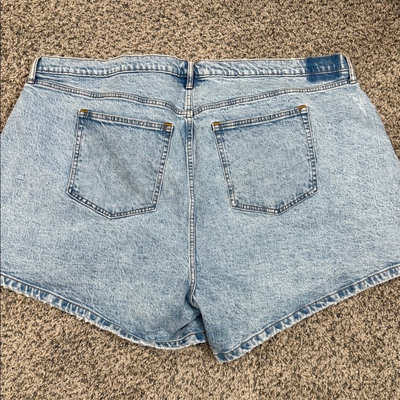 Abercrombie & Fitch The Dad Short High Rise Cutoff Denim Womens Blue 37/24 NWT - Picture 4 of 4